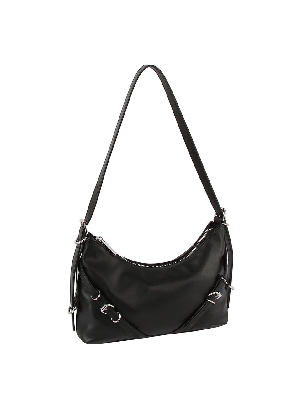 Black soft leather shoulder bag outlet